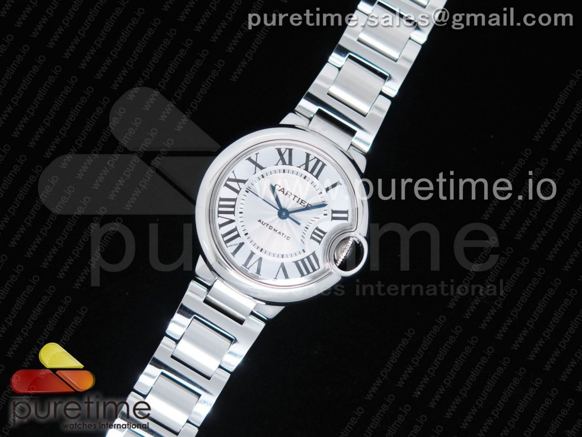 AF 발롱블루 33미리 오토매틱 화이트다이얼 Ballon Bleu 33mm SS AF 1:1 Best Edition White Textured Dial on SS Bracelet Cal.076