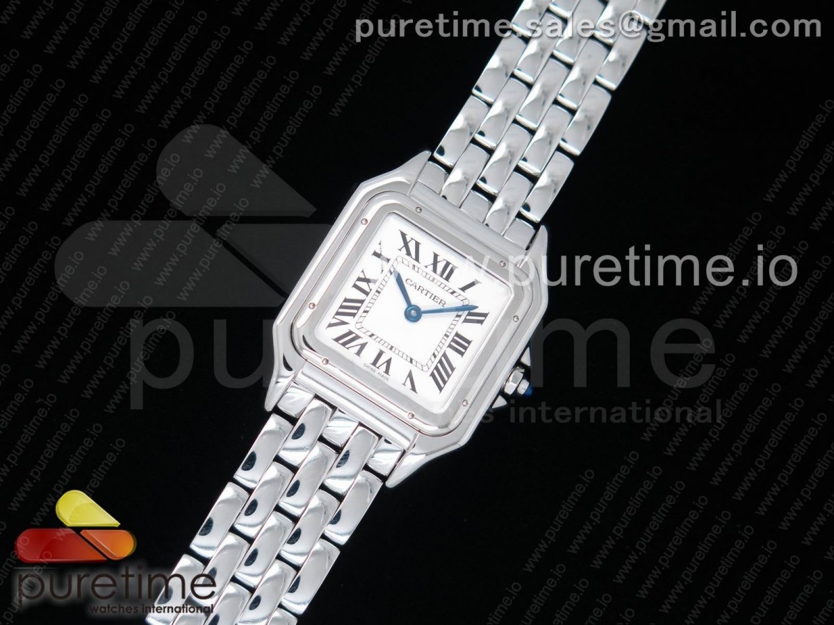 GF 팬더 시크릿 27미리 화이트다이얼 스틸브레이슬릿 Panthère Secrete Ladies SS GF 1:1 Best Edition White Dial on SS Bracelet Ronda Quartz