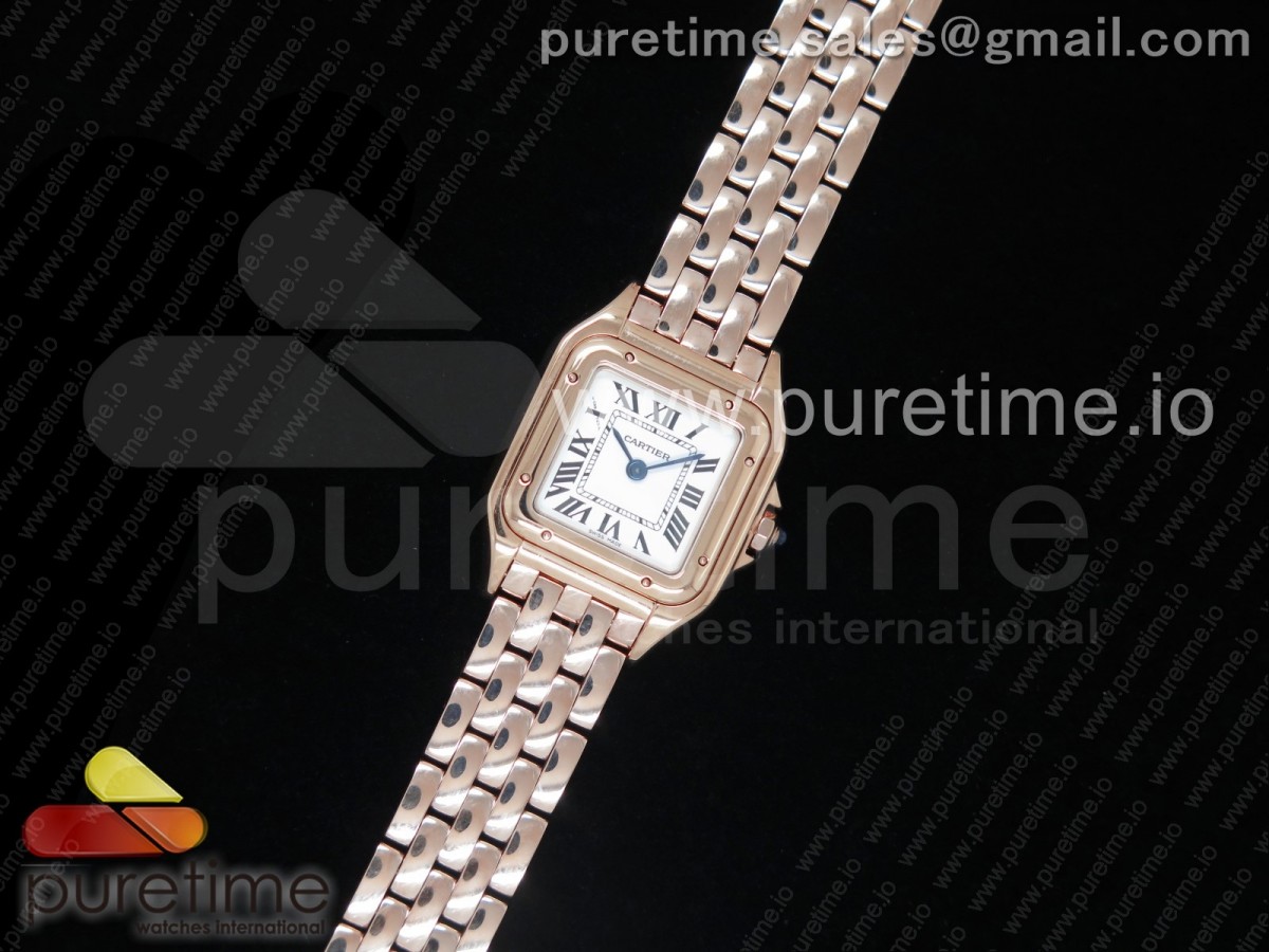 K11F 팬더 시크릿 22미리 화이트다이얼 로즈골드금통 브레이슬릿 Panthère Secrete Ladies 22mm RG K11 1:1 Best Edition White Dial on RG Bracelet Ronda Quartz