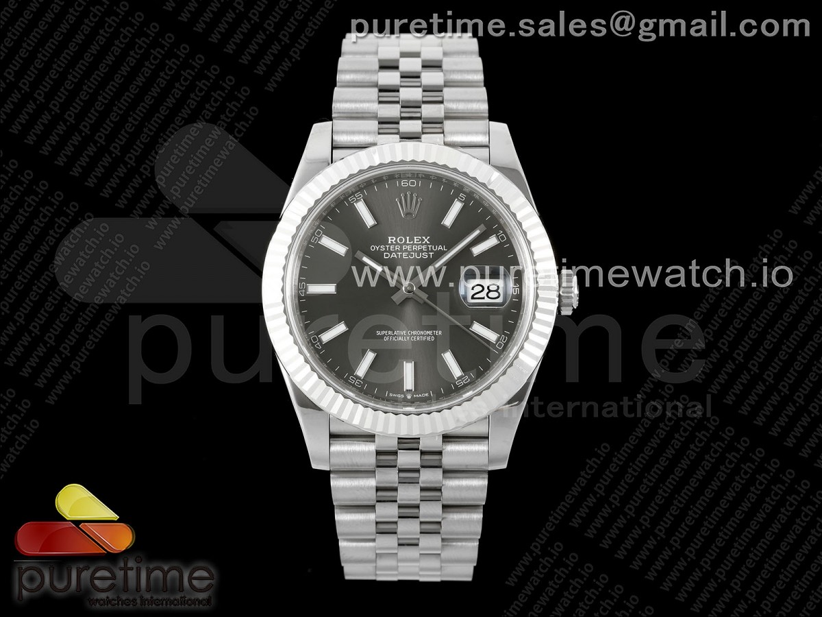 (NEW) VSF 롤렉스 데이저스트41 그레이다이얼 쥬빌레브레이슬릿 DateJust 41 126334 904L SS VSF 1:1 Best Edition Gray Dial on Jubilee Bracelet VS3235