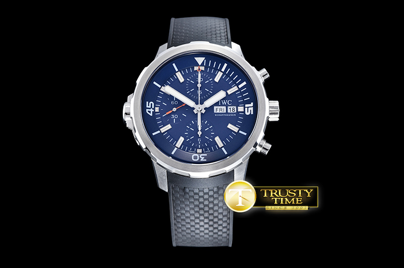 V6F IWC 아쿠아타이머 크로노 블루다이얼 러버스트랩 AquaTimer Chronograph SS/RU Blue V6F Asia 7750