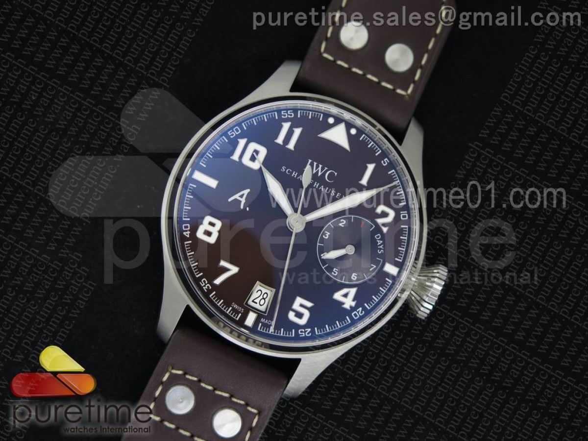 ZF IWC 빅파일럿 Aviation Pioneer Special Edition 브라운다이얼 브라운가죽스트랩 Big Pilot Real PR IW500422 Aviation Pioneer Special Edition ZF 1:1 Best Edition on Brown Leather Strap A51111