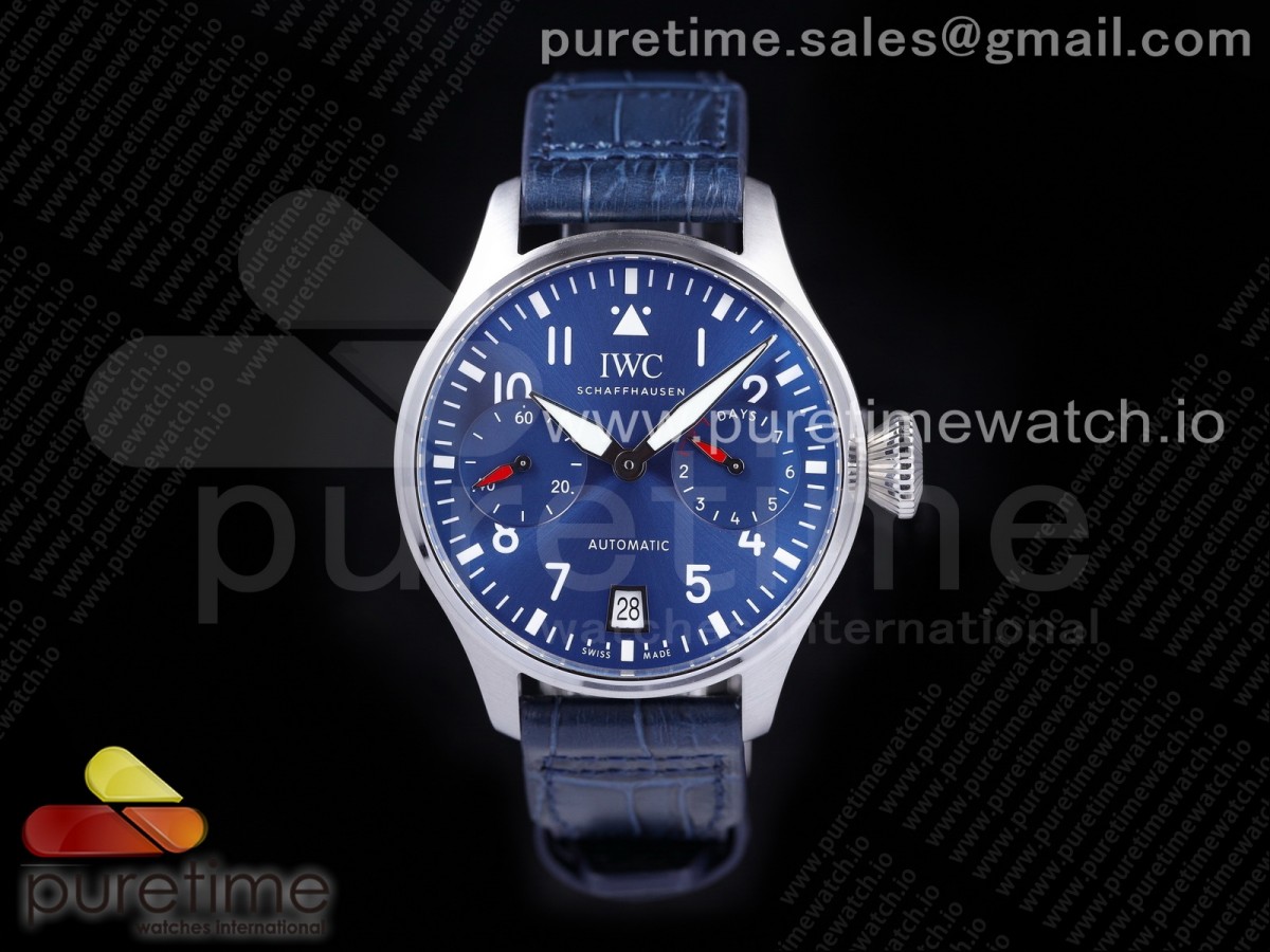 ZF IWC 빅파일럿 부띠끄런던 블루다이얼 블루가죽스트랩 Big Pilot IW501008 "Boutique London" SS ZF Best Edition Blue Dial on Blue Leather Strap A52010