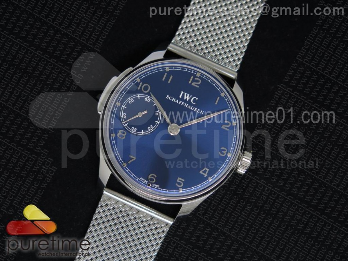 YLF IWC 포르투기저 블루다이얼 스틸매쉬브레이슬릿 Portuguese SS IW5242 YLF Blue Dial on SS Mesh Bracelet A95290