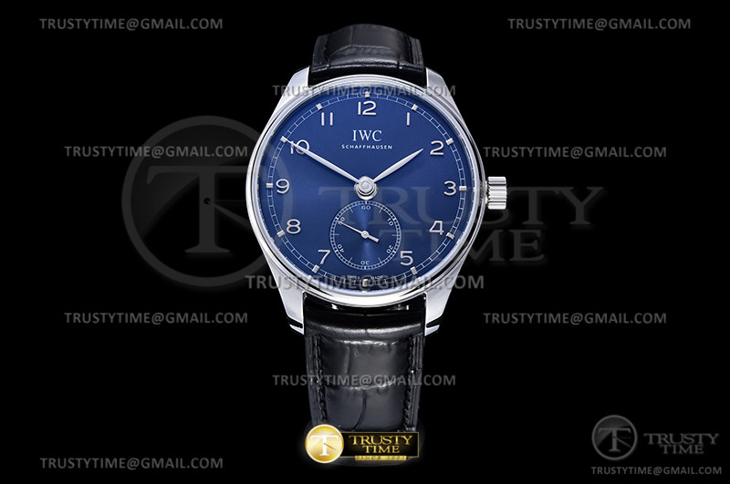 YLF IWC 포르투기저 40 블루다이얼 블랙가죽스트랩 Portugieser SS/LE Blue/Num YLF A82200