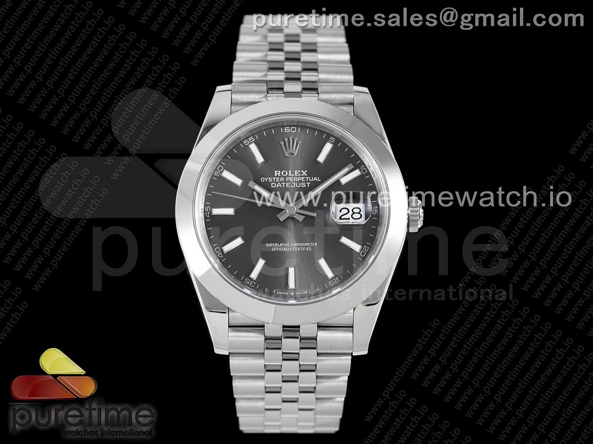 (NEW) VSF 롤렉스 데이저스트 41미리 그레이다이얼 돔베젤 쥬빌레브레이슬릿 DateJust 41 126330 904L SS VSF 1:1 Best Edition Gray Dial on Jubilee Bracelet VS3235