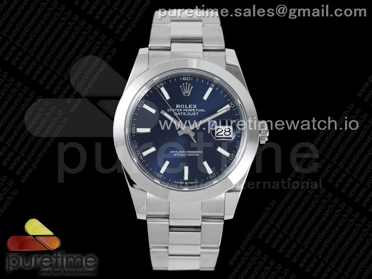 (NEW) VSF 롤렉스 데이저스트 41미리 블루다이얼 돔베젤 오이스터브레이슬릿 DateJust 41 126330 904L SS VSF 1:1 Best Edition Blue Dial on Oyster Bracelet VS3235