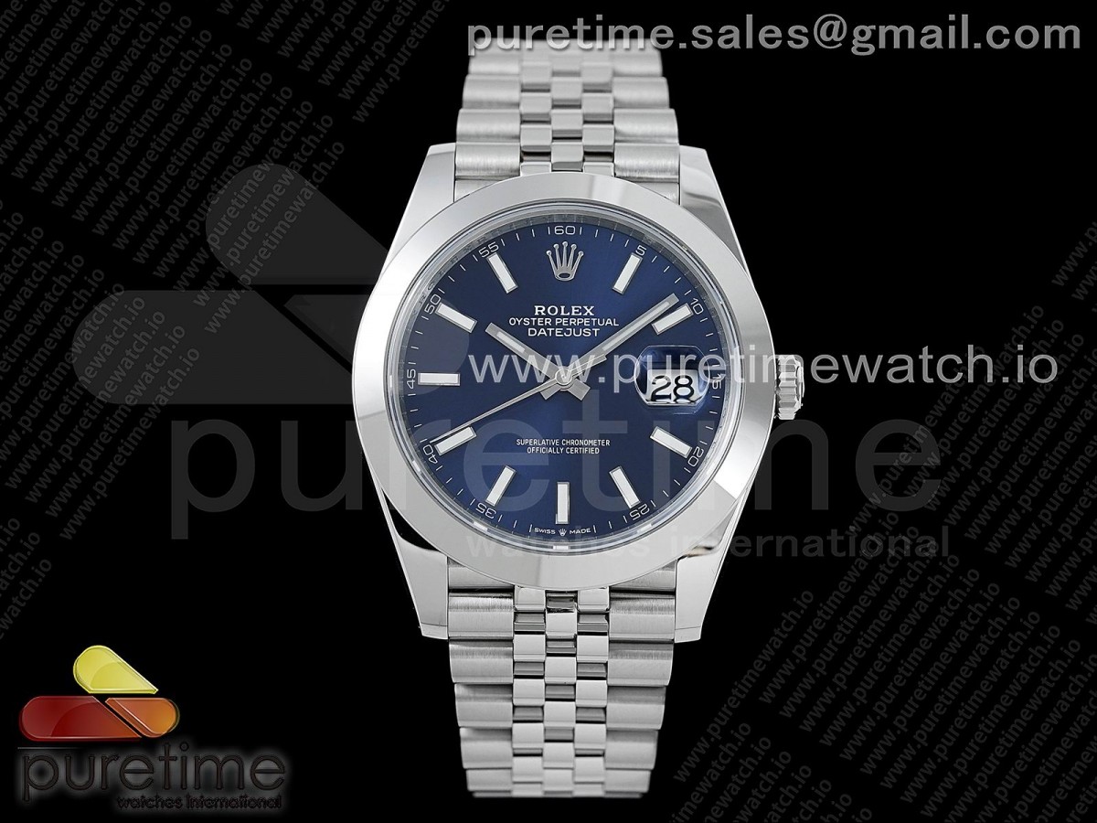 (NEW) VSF 롤렉스 데이저스트 41미리 블루다이얼 돔베젤 쥬빌레브레이슬릿 DateJust 41 126330 904L SS VSF 1:1 Best Edition Blue Dial on Jubilee Bracelet VS3235