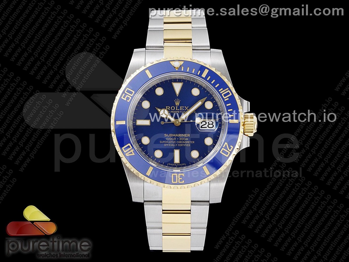 (NEW) VSF 롤렉스 서브마리너 콤비 블루다이얼 스틸브레이슬릿 청콤 Submariner 116613LB Blue Ceramic 904L Steel/YG VSF 1:1 Best Edition Blue Dial VS3135