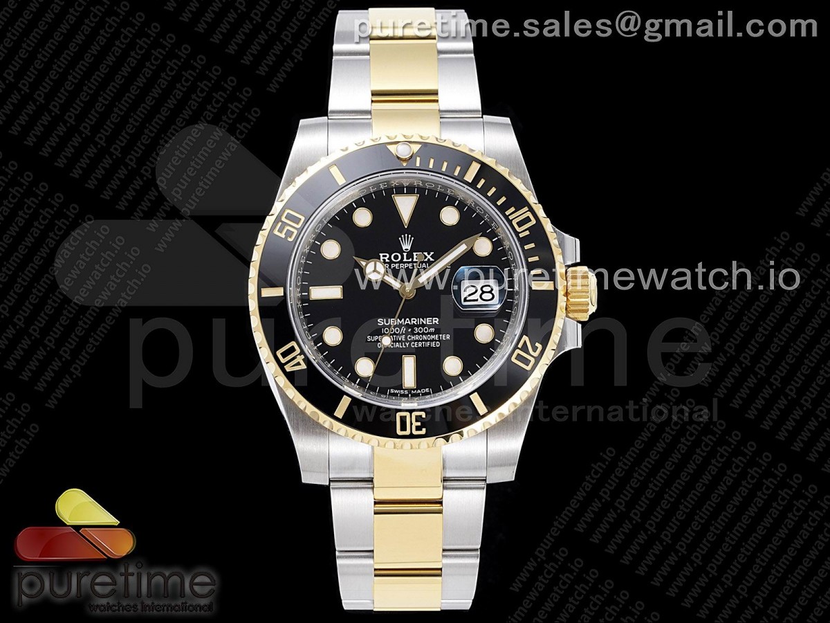 (NEW) VSF 롤렉스 서브마리너 콤비 블랙다이얼 스틸브레이슬릿 흑콤 Submariner 116613 LN SS/YG Black Ceramic 904L Steel VSF 1:1 Best Edition VS3135