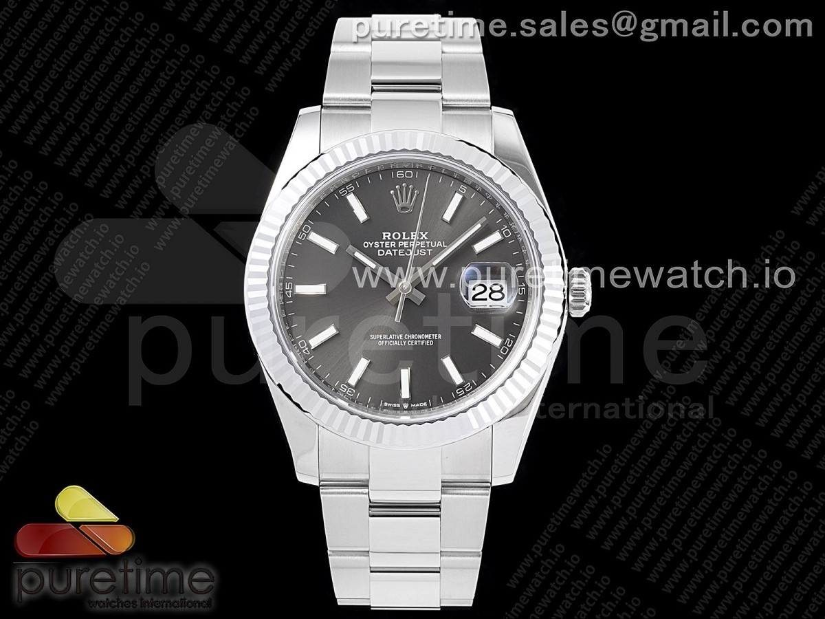 (NEW) VSF 롤렉스 데이저스트 41미리 그레이다이얼 오이스터브레이슬릿 DateJust 41 126334 904L SS VSF 1:1 Best Edition Gray Dial on Oyster Bracelet VS3235