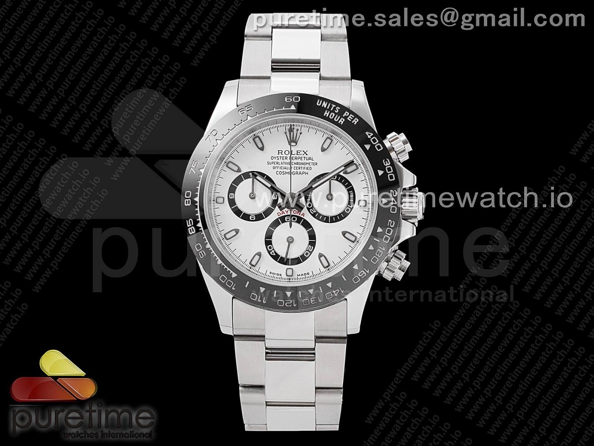 VRF 롤렉스 데이토나 화이트다이얼 스틸브레이슬릿 세라토나 Daytona 116500 VRF 1:1 Best Edition White Dial on SS Bracelet A7750