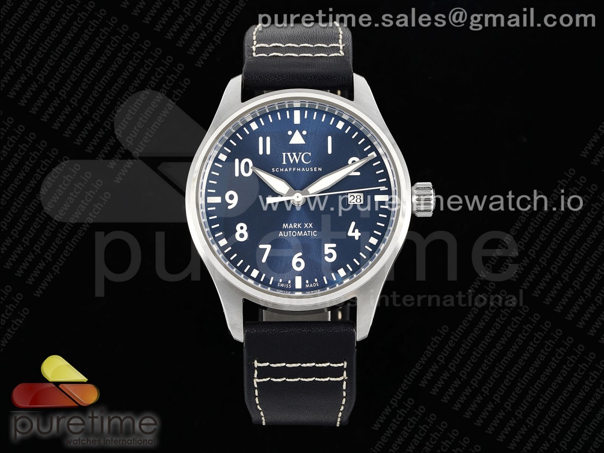 ZF IWC 파일럿 마크20 블루다이얼 다크블루가죽스트랩 Pilot Mark XX IW328203 ZF 1:1 Best Edition Blue Dial on Dark Blue Leather Strap A32111