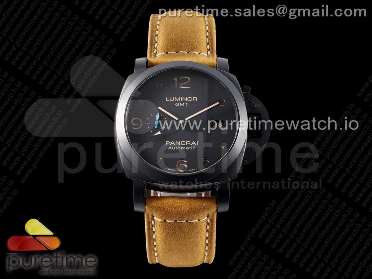 (NEW) VSF 파네라이 PAM1441 44미리 세라믹케이스 블랙다이얼 브라운가죽스트랩 PAM1441 U VSF 1:1 Best Edition Black Dial on Brown Asso Strap P.9011 Super Clone