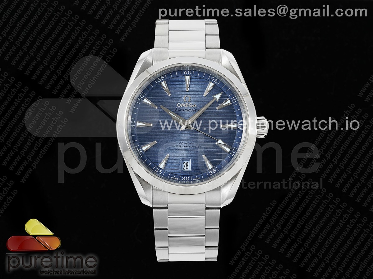 (NEW) VSF 오메가 씨마스터 아쿠아테라 41미리 썸머블루다이얼 스틸브레이슬릿 Aqua Terra 41mm VSF 1:1 Best Edition Light Blue Dial on SS Bracelet A8900 Super Clone