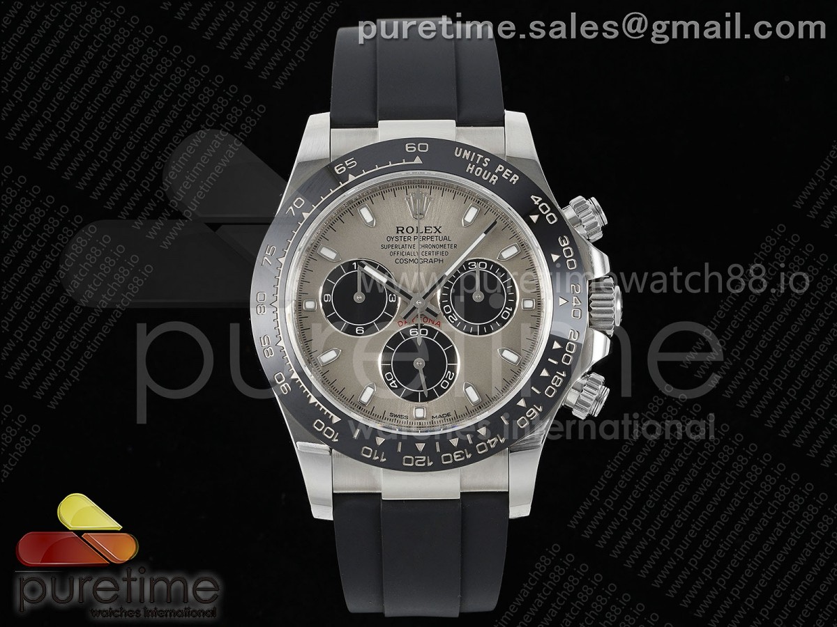 (NEW) VSF 롤렉스 데이토나  세라믹베젤 그레이다이얼 블랙러버스트랩 Daytona 116519 VSF 1:1 Best Edition 904L Steel Gray Dial on Oysterflex Strap DD4130