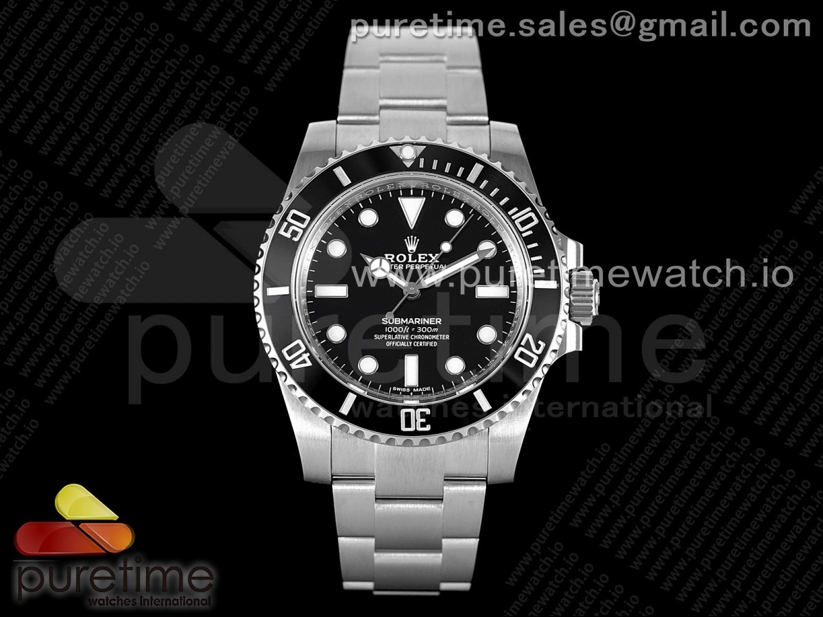 (NEW) VSF 롤렉스 서브마리너 논데이트 블랙다이얼 스틸브레이슬릿 Submariner 114060 No Date Black Ceramic 904L Steel VSF 1:1 Best Edition VS3130