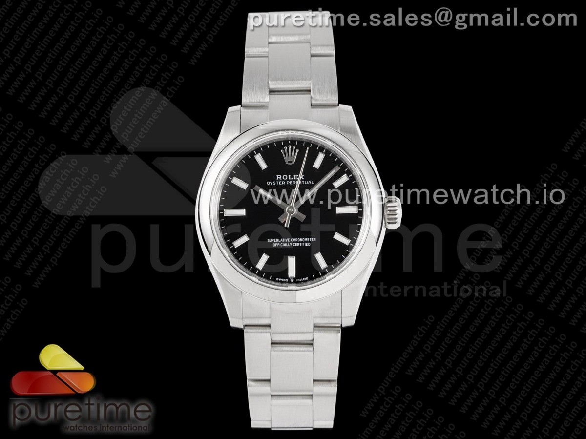 EWF 롤렉스 오이스터퍼페츄얼 블랙다이얼 스틸브레이슬릿 Oyster Perpetual 31mm 277200 EWF Best Edition Black Dial on SS Bracelet 6T15