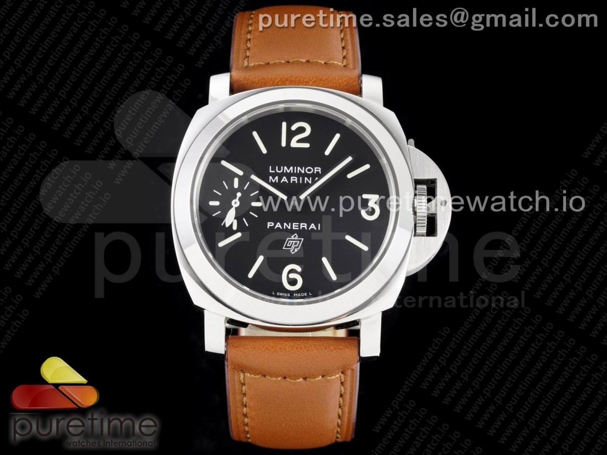 XF 파네라이 44미리 PAM005 블랙다이얼 브라운가죽스트랩 PAM005 N XF 1:1 Best Edition on Brown Leather Strap A6497 with Y-Incabloc