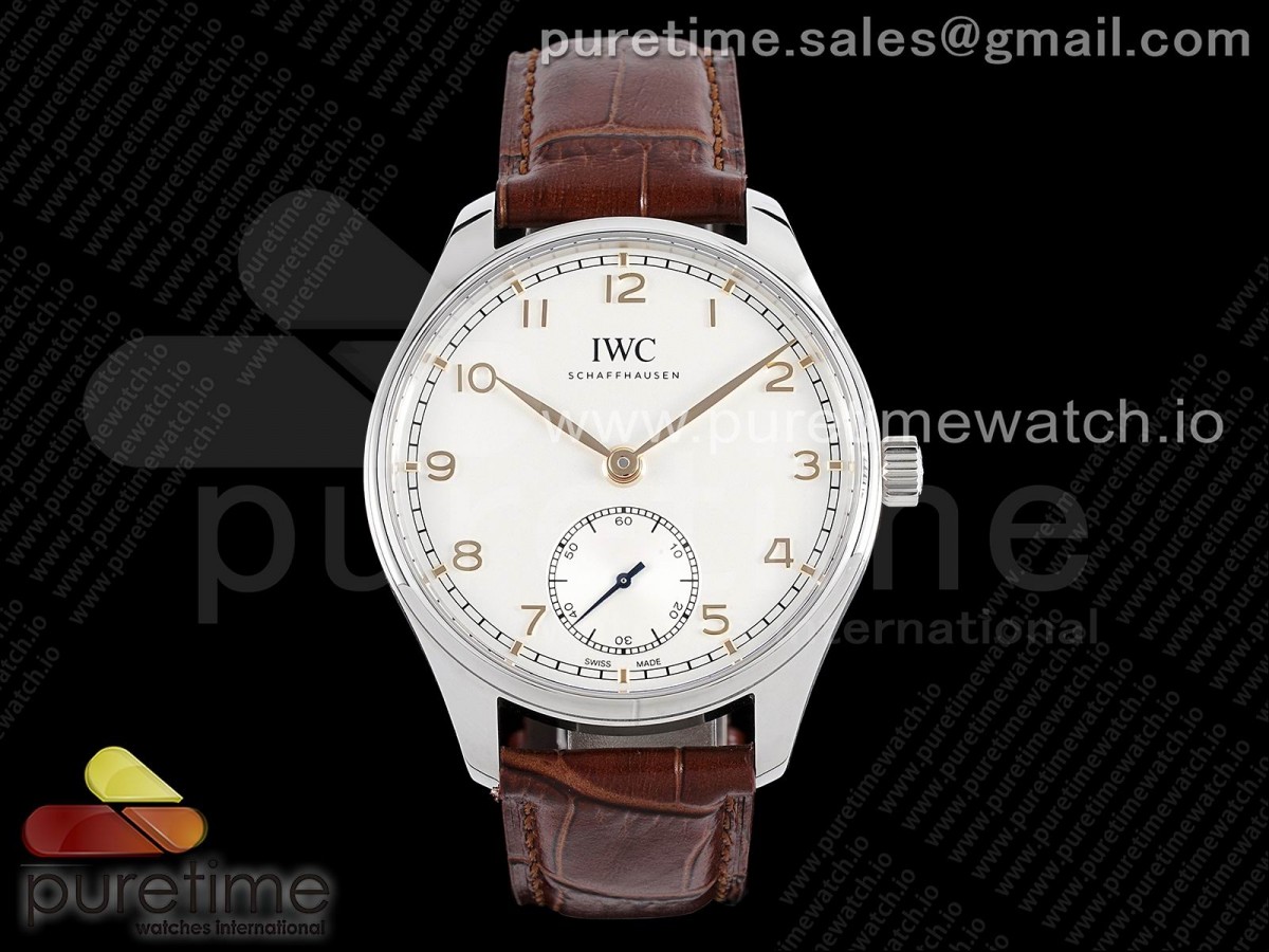 ZF IWC 포르투기저 화이트다이얼 로즈골드인덱스 브라운가죽스트랩 Portuguese IW358303 ZF 1:1 Best Edition SS White Dial RG Markers on Brown Leather Strap A82200