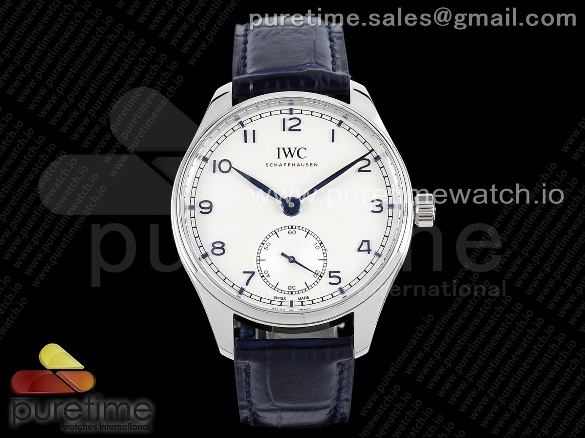 ZF IWC 포르투기저 화이트다이얼 블루인덱스 블루가죽스트랩 Portuguese IW358304 ZF 1:1 Best Edition SS White Dial Blue Markers on Blue Leather Strap A82200