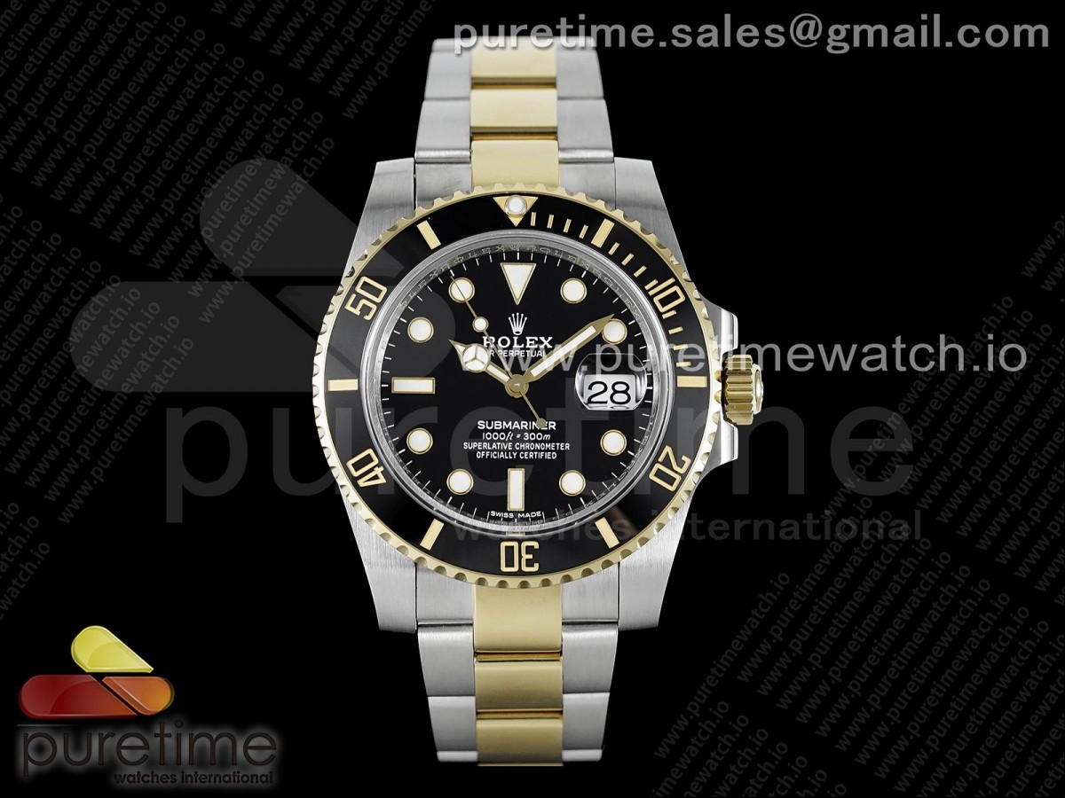 GMF 롤렉스 서브마리너 콤비 흑콤 블랙다이얼 스틸브레이슬릿 Submariner 116613 LN SS/YG Black Ceramic 904L Steel GMF 1:1 Best Edition SA3135