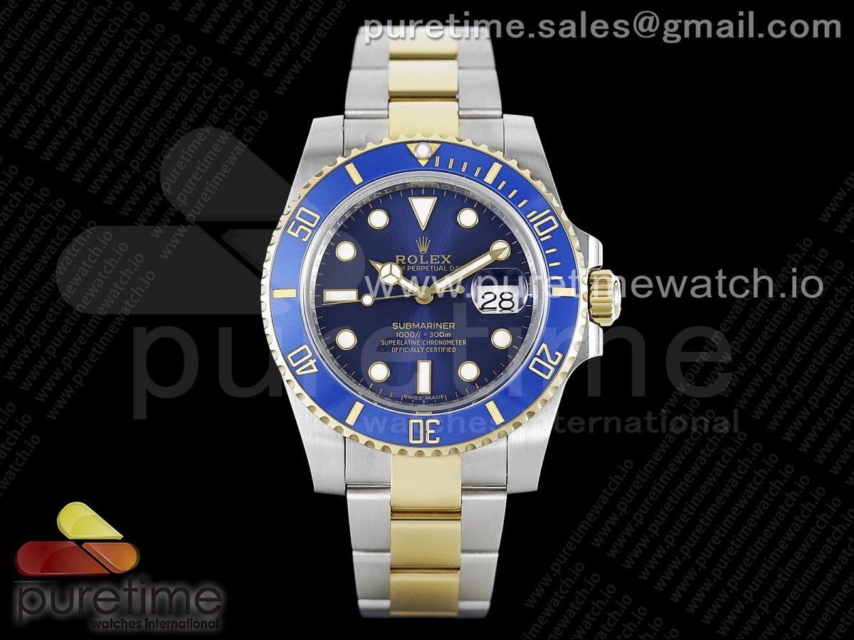 GMF 롤렉스 서브마리너 콤비 청콤 블루다이얼 스틸브레이슬릿 Submariner 116613 LB Blue Ceramic SS/YG 904L Steel GMF 1:1 Best Edition SA3135