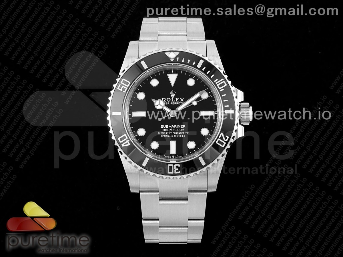 (NEW) VSF 롤렉스 신형서브마리너 논데이트 블랙다이얼 스틸브레이슬릿  Submariner 41mm 124060 No Date Black Ceramic 904L Steel VSF 1:1 Best Edition VS3235