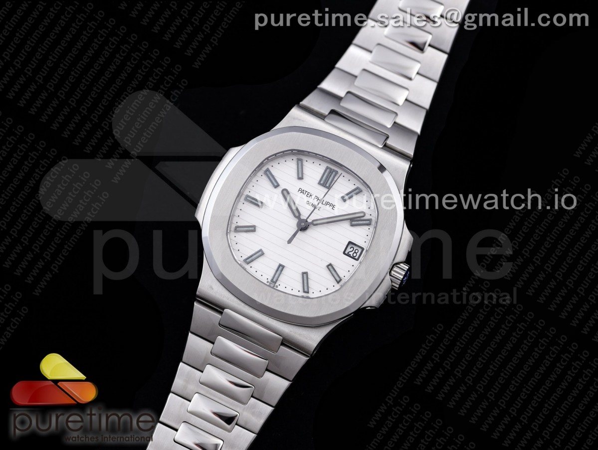 GRF 파텍필립 노틸러스 5711 화이트다이얼 스틸브레이슬릿 Nautilus 5711 SS GRF 1:1 Best Edition White Textured Dial on SS Bracelet 324CS