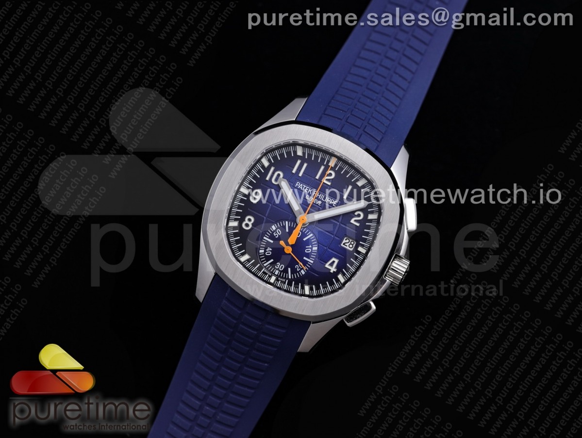 OMF 파텍필립 아쿠아넛5968 블루다이얼 블루러버스트랩 Aquanaut 5968 SS OMF Best Edition Blue Dial on Blue Rubber Strap A520