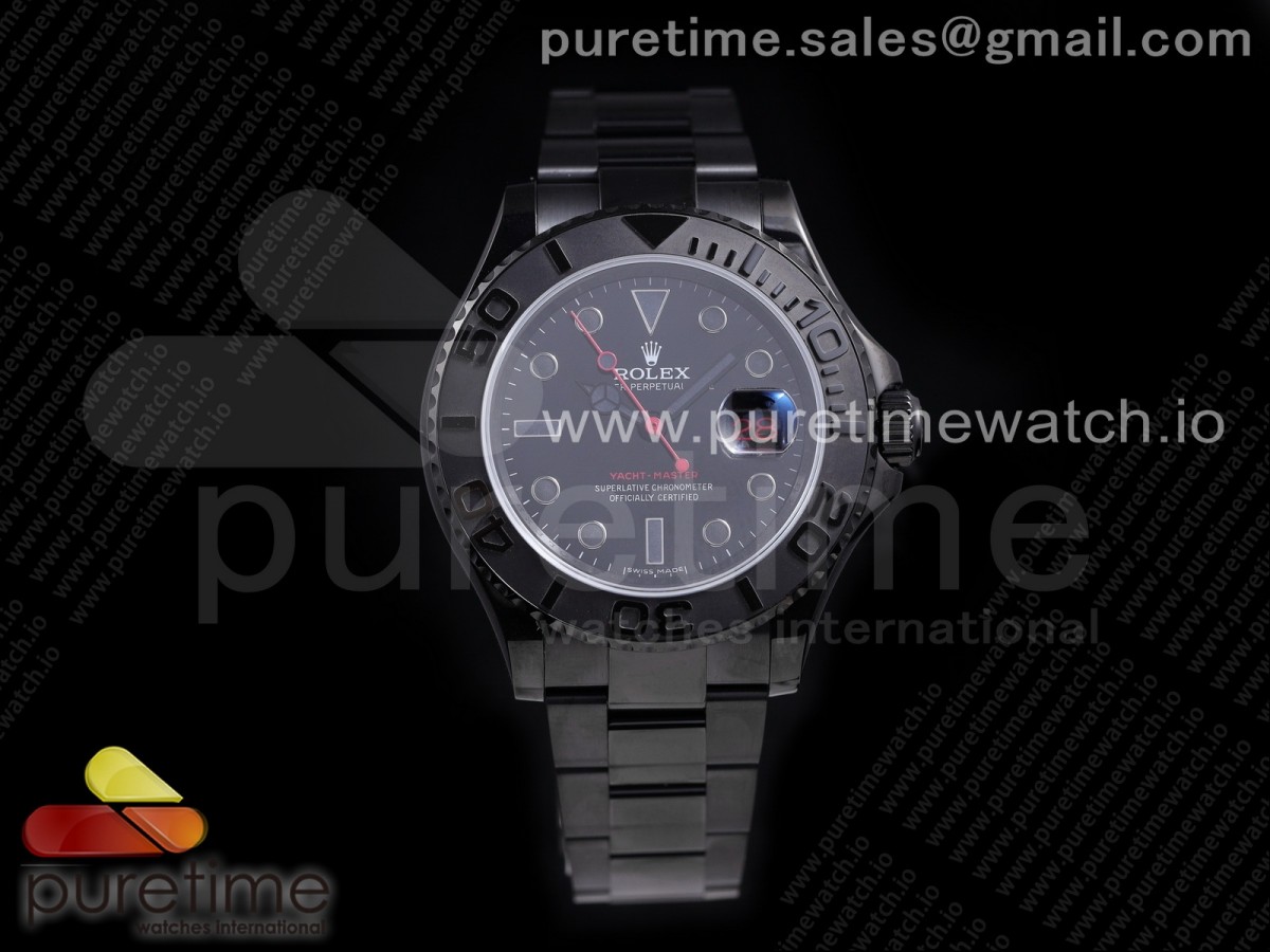 VRF 롤렉스 요트마스터 PVD올블랙 블랙다이얼 스틸브레이슬릿 YachtMaster All Black PVD VRF Best Edition Black Dial on PVD Bracelet SA3186 CHS