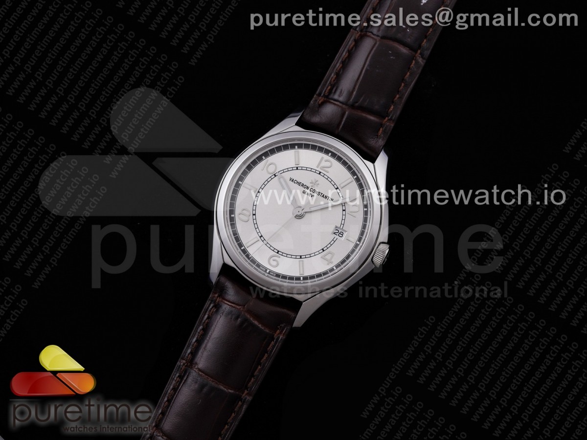 ZF 콘스탄틴 피프티식스 실버다이얼 브라운가죽스트랩 Fiftysix SS 40mm ZF 1:1 Best Edition Silver Dial on Brown Leather Strap A1326