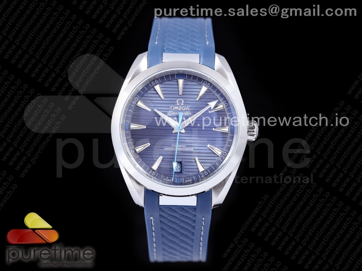 OXF 오메가 아쿠라테라 블루다이얼 블루러버스트랩 Aqua Terra 150M Master Chronometers OXF 1:1 Best Edition Blue Dial on Blue Rubber Strap A8900