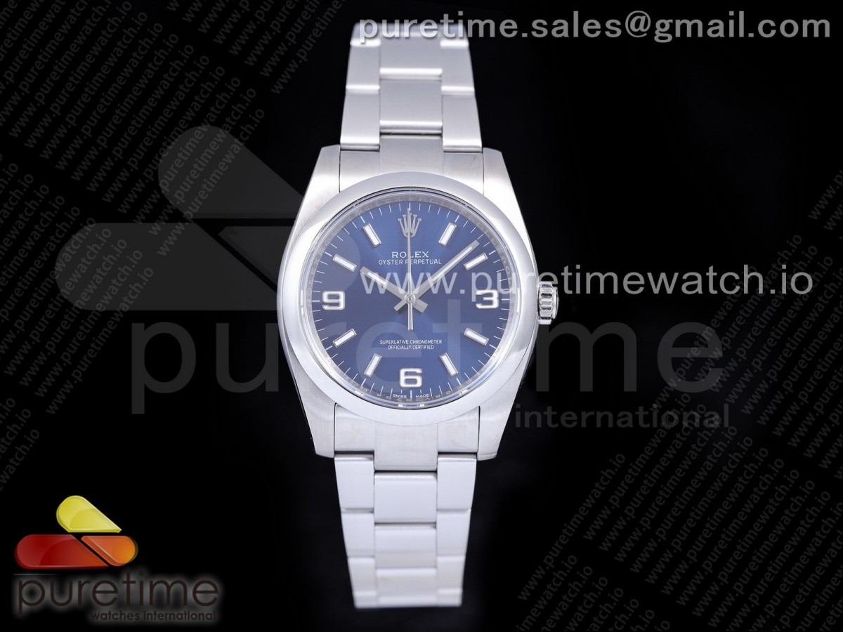 KRF 롤렉스 오이스토 퍼페츄얼36 블루다이얼 스틸브레이슬릿 Oyster Perpetual 36 116000 KRF 1:1 Best Edition 904L Steel Blue Dial on SS Bracelet A2824