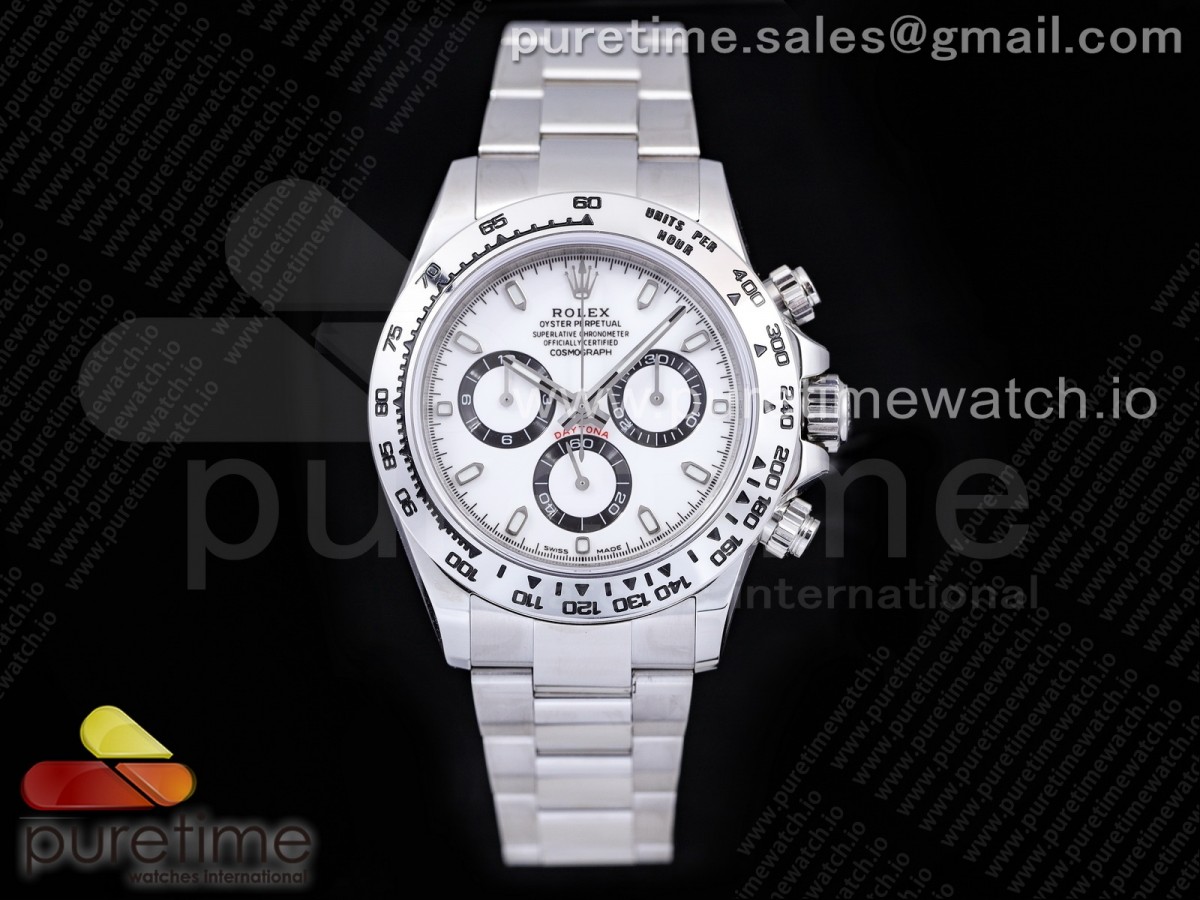 TWF 롤렉스 데이토나스틸 화이트다이얼 스틸브레이슬릿 Daytona SS TWF SS Bezle White Dial on SS Brcelet A4130