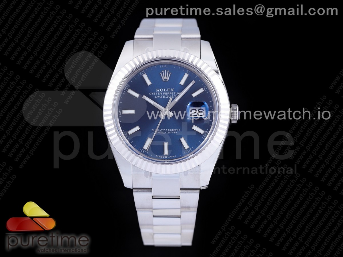 ARF 롤렉스 데이저스트41 신형 블루다이얼 오이스터 스틸브레이슬릿 New DateJust 41 126334 ARF 1:1 Best Edition 904L Steel Blue Dial on Oyster Bracelet A2824