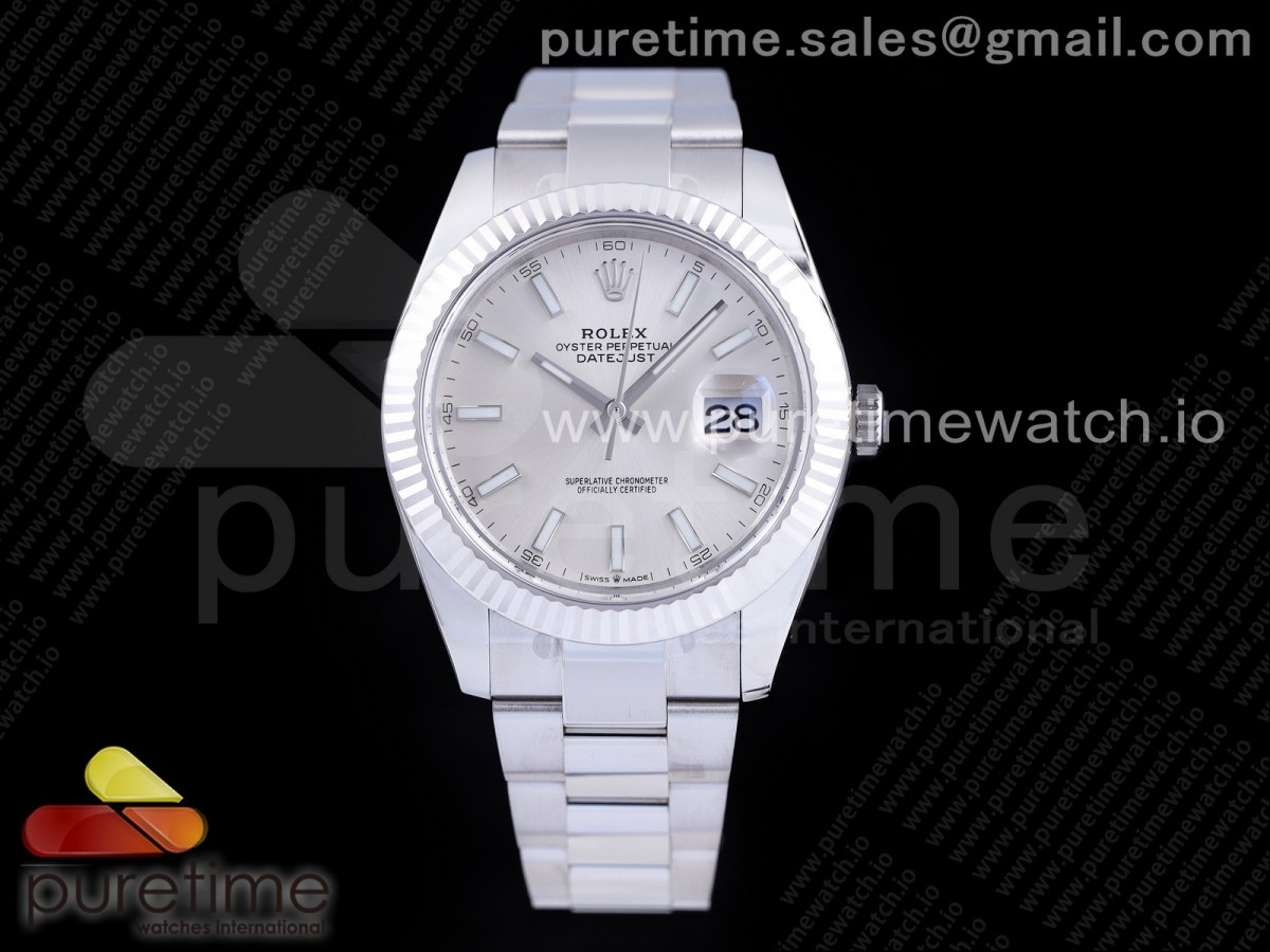 ARF 롤렉스 데이저스트41 신형 실버다이얼 오이스터 스틸브레이슬릿 New DateJust 41 126334 ARF 1:1 Best Edition 904L Steel Silver Dial on Oyster Bracelet A2824