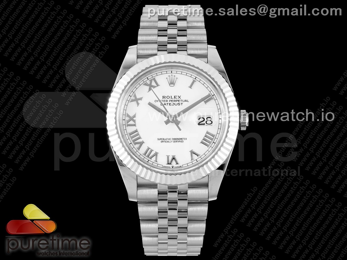 ARF 롤렉스 뉴 데이저스트41 화이트로만다이얼 스틸브레이슬릿 New DateJust 41 126334 ARF 1:1 Best Edition 904L Steel White Roman Dial on Jubilee Bracelet A2824