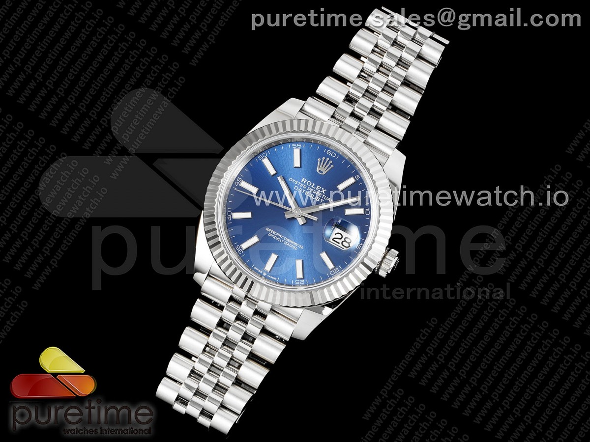 CLEANF 클린공장 롤렉스 데이저스트41 블루다이얼 쥬빌레브레이슬릿 DateJust 41 126334 Clean 1:1 Best Edition 904L Steel Blue Stick Dial on Jubilee Bracelet SA3235