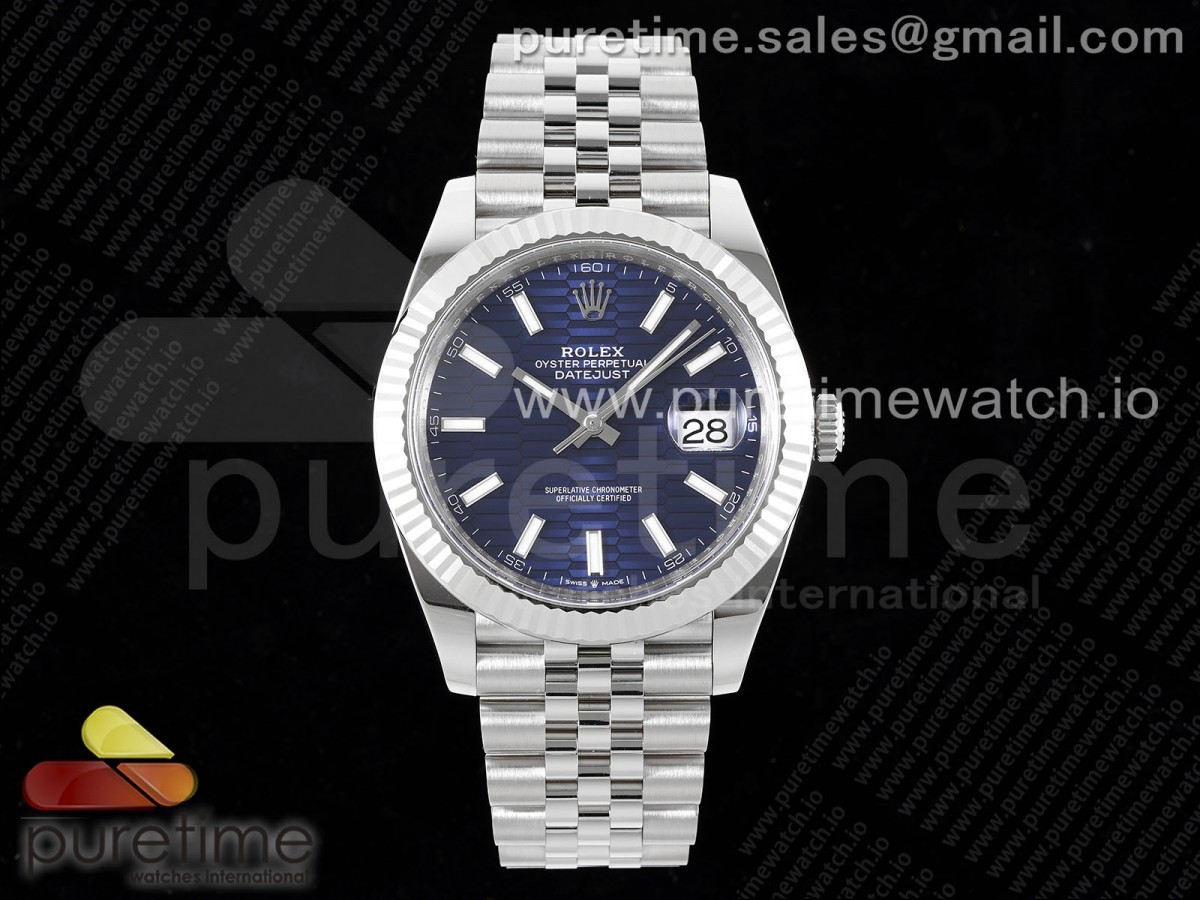 CLEANF 클린공장 롤렉스 데이저스트41 블루텍스처다이얼 쥬빌레브레이슬릿 DateJust 41 126334 Clean 1:1 Best Edition 904L Steel Blue Texuted Dial on Jubilee Bracelet VR3235