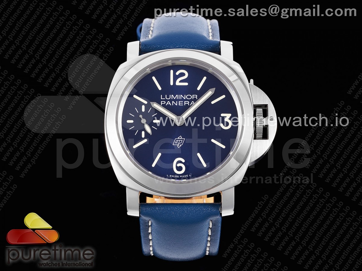 HWF 파네라이 루미노르 44미리 PAM1085 블루다이얼 블루가죽스트랩   PAM1085 SS HWF 1:1 Best Edition on Blue Leather Strap A6497