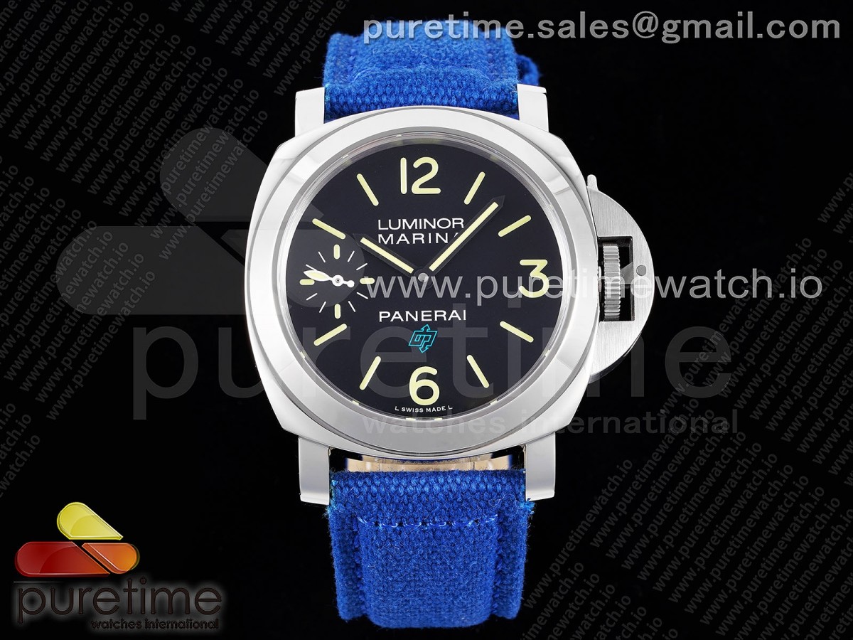 HWF 파네라이 루미노르 44미리 PAM777 블랙다이얼 블루나일론스트랩   PAM777 SS HWF 1:1 Best Edition on Blue Nylon Strap A6497