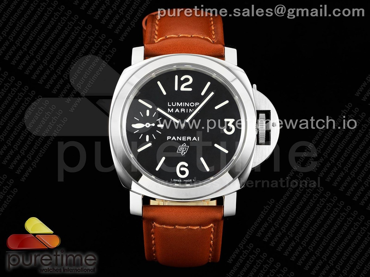 HWF 파네라이 44미리 PAM005 블랙다이얼 브라운가죽스트랩 PAM005 N HWF 1:1 Best Edition on Brown Leather Strap A6497