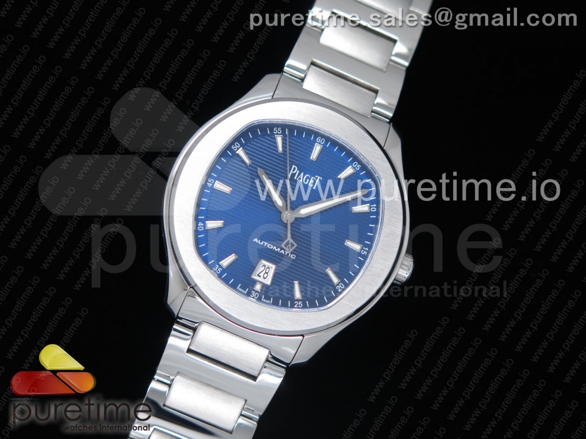 MKF 피아제 폴로 에스 블루다이얼 스틸브레이슬릿 Piaget Polo S 42mm SS MKF 1:1 Best Edition Blue Textured Dial on SS Bracelet A1110P