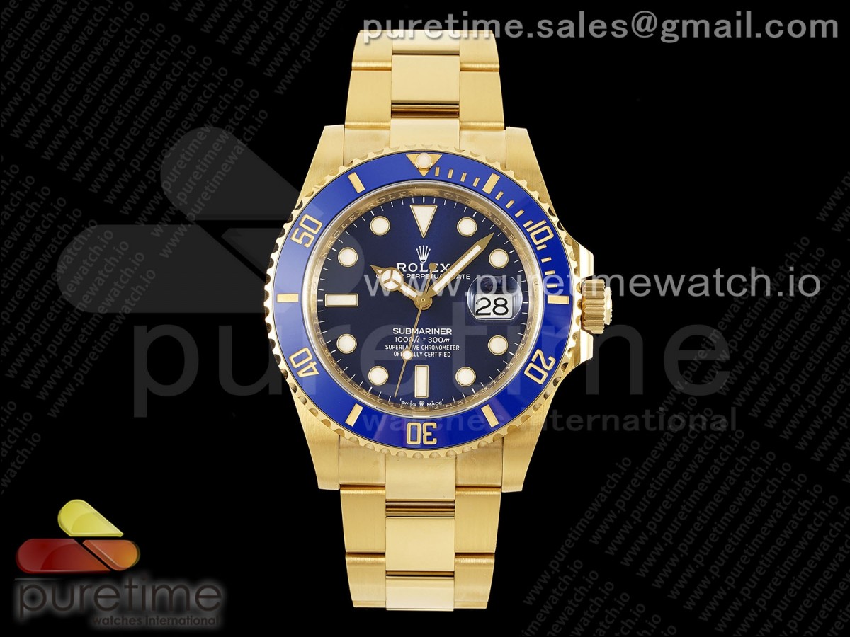 CLEANF 클린공장 롤렉스 신형서브마리너 옐로우골드 금통 블루다이얼 스틸브레이슬릿 Submariner 41mm 126618 LN Black Ceramic 904L Steel Clean 1:1 Best Edition VR3235