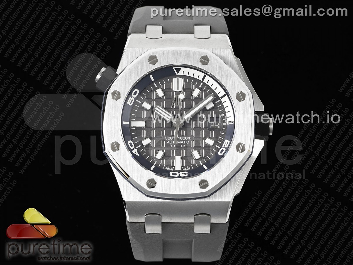 BF 오데마피게 로얄오크 오프쇼어 다이버 15720 그레이다이얼 그레이러버스트랩 Royal Oak Offshore Diver 15720 BF Best Edition Gray Dial on Gray Rubber Strap A4308