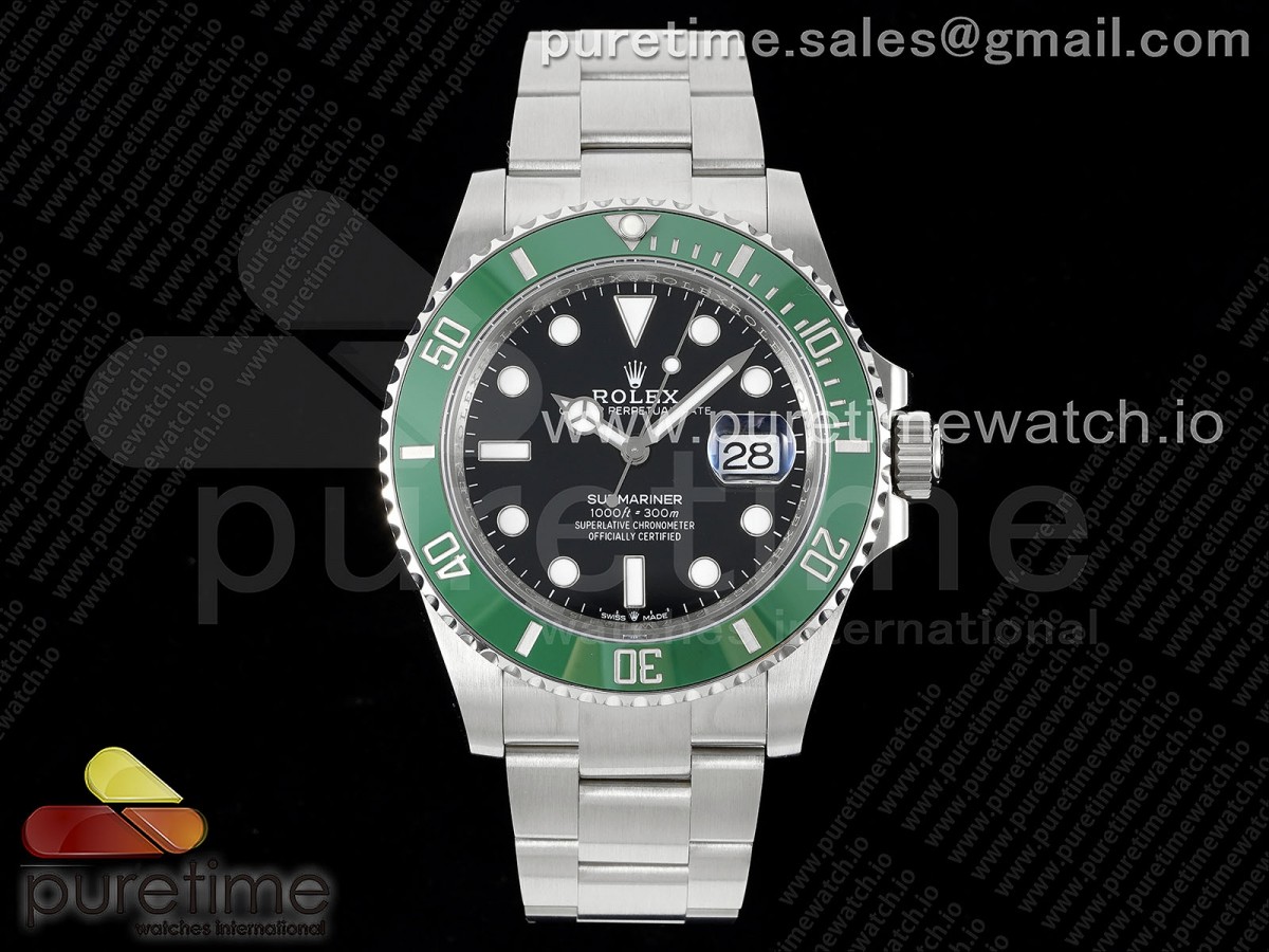 VRF 롤렉스 신형 서브마리너 그린인서트 블랙다이얼 스틸브레이슬릿 Submariner 41mm 126610 LV Green Ceramic 904L Steel VRF 1:1 Best Edition VR3235