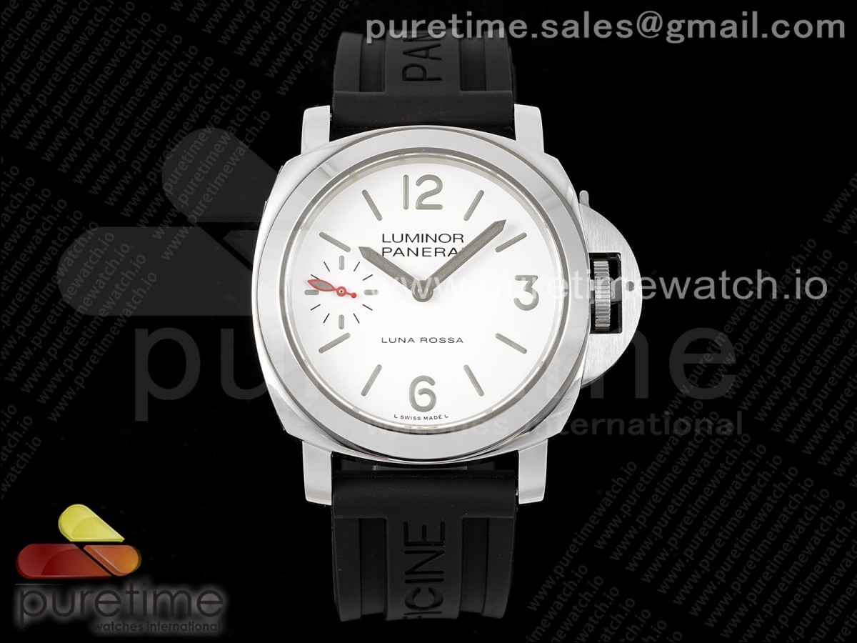 HWF 파네라이 루미노르 44미리 PAM1342 화이트다이얼 블랙러버스트랩 PAM1342 W HWF 1:1 Best Edition White Dial on Black Rubber Strap A6497