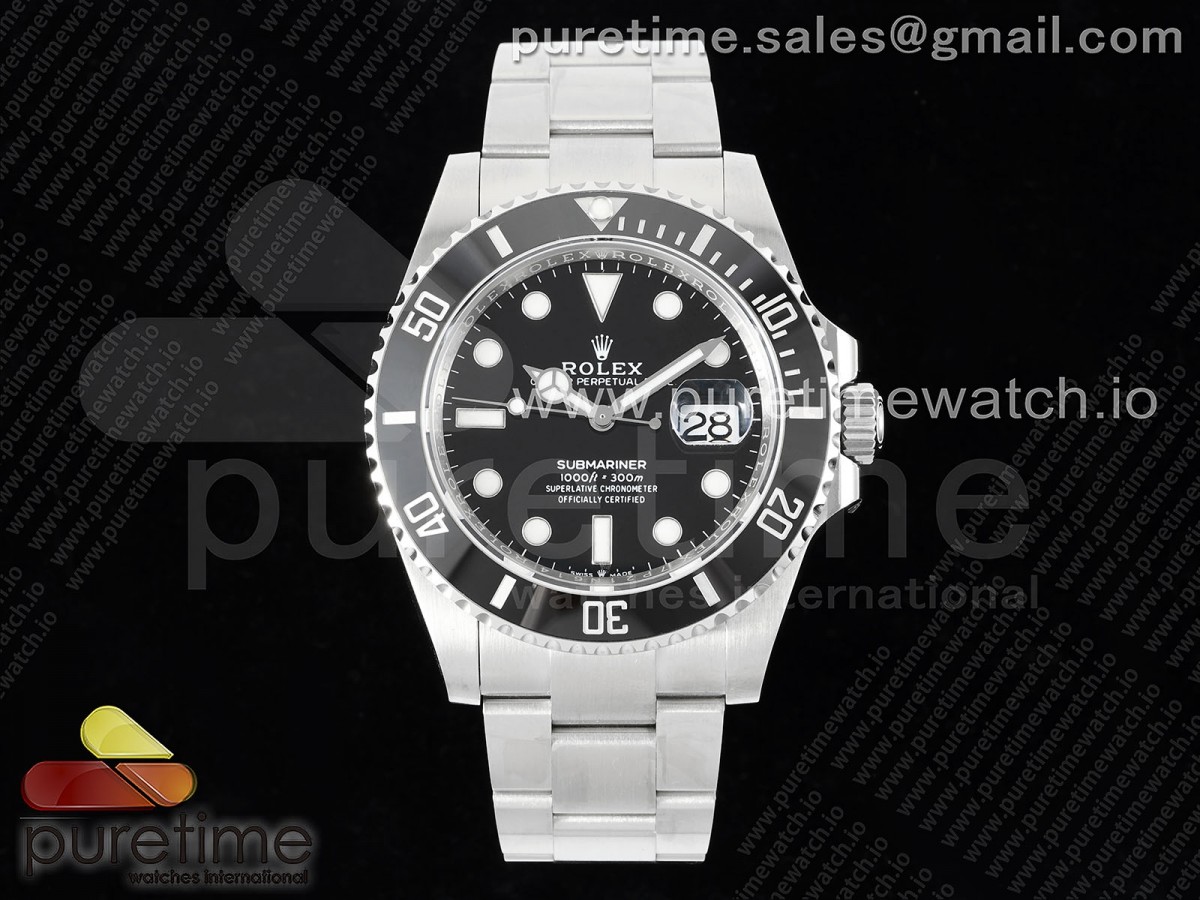 RF 롤렉스 신형 서브마리너 블랙다이얼 스틸브레이슬릿 Submariner 41mm 126610 LN Black Ceramic 904L Steel RF 1:1 Best Edition VR3235