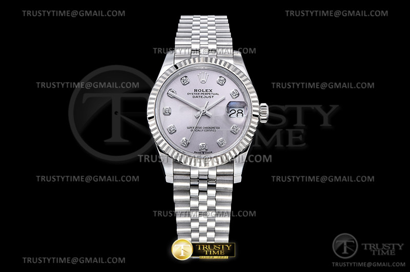 EWF 롤렉스 데이저스트31 레이디 실버텐포인트다이얼 스틸브레이슬릿 EWF Factory Midsize 31mm DateJust DJ Midsize 31mm DJ Midsize 31mm Jub Flt SS/SS S-Grey/Dia EWF A2688